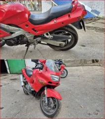 Мотоцикл Kawasaki ZZR400 1996 года выпуска, красный цвет. Рама ZX400N 015012, двигатель ZX400KE 047007 объемом 400 см³ мощностью 36 л.с.