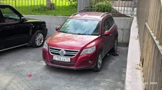 Volkswagen Tiguan 2009, 170 лс, 220270 км, полный привод, АКПП, на ходу, состояние удовлетворительное, салон кожаный со следами использования, имеются вмятины, царапины по кузову, автомобиль на литых дисках, пробег 220 270 км, отремонтирован после дтп (передний бампер, капот, фары, радиатор)…