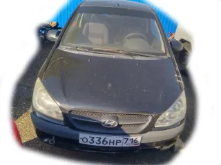 Hyundai Getz GL 2010 года, объем двигателя 1.1 л (1086 куб. см), мощность 66 л.с., передний привод. VIN: KMHBT31GAAU217758, госномер О336НР716. Экологический класс третий. Ключи и документы отсутствуют, работоспособность не проверялась.