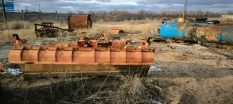 Отвал для уборки снега под ограждением марки ОТ-5