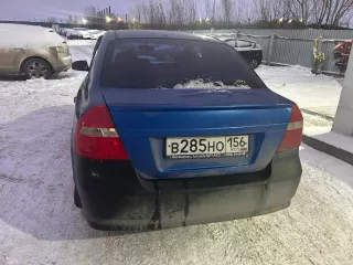 Chevrolet Aveo (Chevrolet Klas), 2007, седан, синий, г/н B285HO156, VIN XUUSF697J0000579, ПТС 86 PO 140421, СТС 99 28 362727. Требуется замена переднего бампера, гранаты с левой стороны и датчика холостого хода.